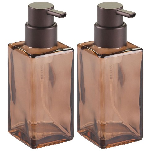 Amber Glass Foaming Soap Dispenser