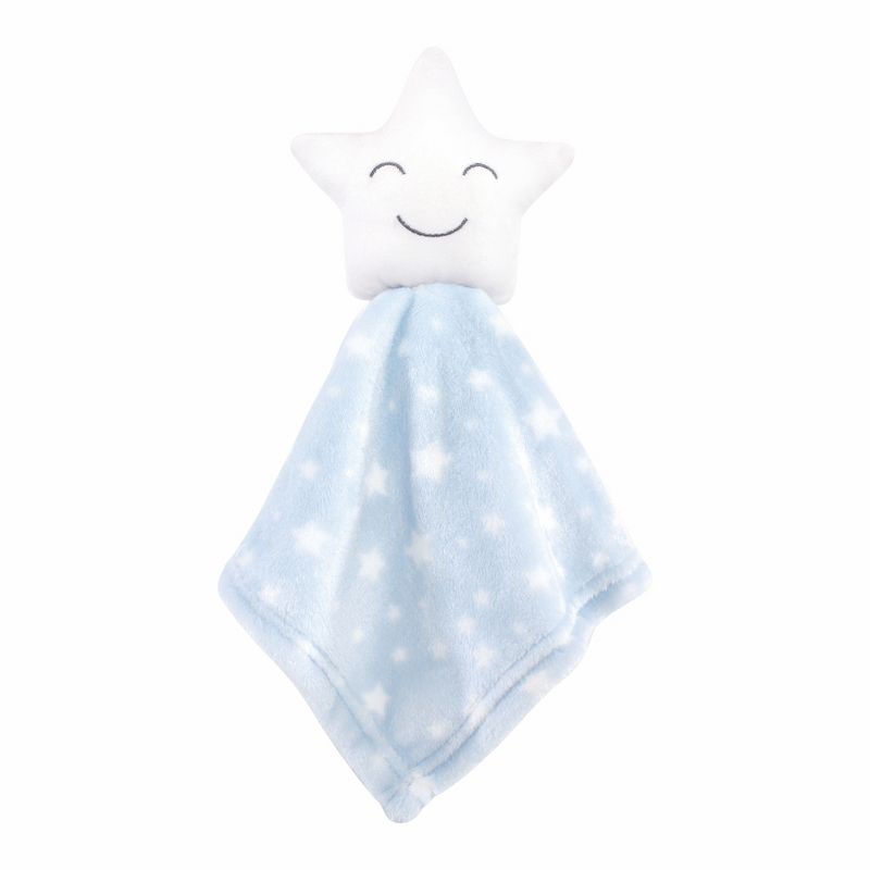 Hudson Baby Infant Boy Flannel Plush Sleep and Play and Security Toy, Boy Star, 4 of 5