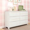 Max & Lily 6 Drawer Dresser, Storage Drawers Farmhouse Solid Wood Bedroom Dressers - 2 of 4