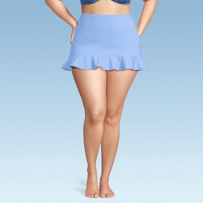 Lands' End Women's Ruffle Hem Mini Swim Skirt