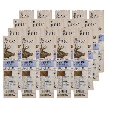 Epic Venison With Beef Sea Salt and Pepper Meat Strip - Case of 20/.8 oz