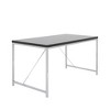 HomeRoots 54" Black and Silver Wood and Stainless Steel Writing Desk - 4 of 4