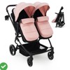 Side by Side Double Stroller for Twins Lightweight Compact Foldable Baby Travel Stroller with High Landscape Seat - 2 of 4