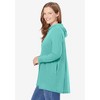 Woman Within Plus Size Pleat-Back Swing Hoodie Sweatshirt - 4 of 4