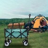 BEAFUP Utility Foldable Wagon Cart with Strapping System, 225 Lbs Capacity - All-Terrain 360° Wheels,for Beach,Shopping,Camping,Family Outings - 2 of 4