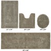 Lux Premium 100% Cotton Tufted Solid Reversible 4 Piece Bath Rug Set – Ultra-Soft, Water-Absorbent, Durable, Machine Washable Bathroom Rug - 2 of 4