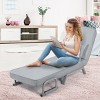 Tangkula Sofa Bed Folding Arm Chair Sleeper 5 Position Recliner Full Padded Lounger Couch - 2 of 4