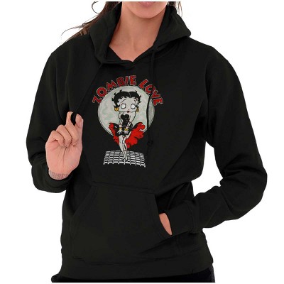 Betty Boop Zombie Movie Star Pose Hoodie Sweatshirt Women Brisco Brands