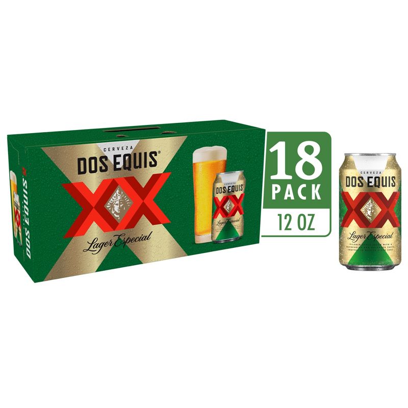 Dos Equis Mexican Lager Beer - 18pk/12 fl oz Cans, 1 of 6