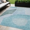 Teal Blue Artichoke Green And Blue Abstract Washable Indoor Outdoor Area Rug - 2 of 4