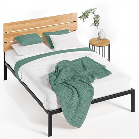 Zinus olivia metal and deals wood platform bed frame