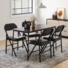 2 Pack Folding Chairs with Padded Cushions, Padded Foldable Chair Hold Up to 350 Pounds, Portable Grey Folding Chair Suitable - 2 of 4