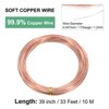 Unique Bargains Soft Pure Copper Jewelry Making Gardening Wire 1 Roll - 3 of 4