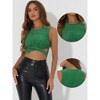 INSPIRE CHIC Women's Party Glitter Cut-Out Front Sleeveless Crop Tank Top - 3 of 4