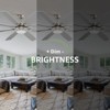 Siljoy 72-in Nickel Ceiling Fan with Nickel or oak Color Blades Ceiling Fan With Light-Remote Included - 4 of 4