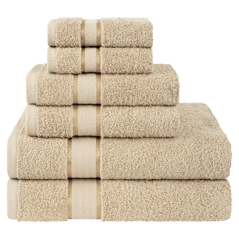 American Soft Linen 6 Piece Towel Set, 100% Cotton Towels for Bathroom, Dorlion Collection, 1 of 5