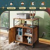 File Cabinet with Charging Station, Lockable Lateral Filing Cabinets for Home Office, Printer Cabinet for A4/Letter Size File Folders - 3 of 4