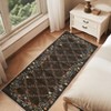 Washable Rug Modern Floral Rug Non Slip Low Pile Rug Stain Resistant Area Rug Non Shedding Indoor Floor Cover for Bedroom Living Room - 2 of 4