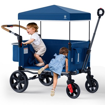 EVER ADVACNED SIDE-UNZIP WAGON STROLLER FOR 2 KIDS