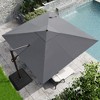 Crestlive Products 11FT Square Cantilever Umbrella Outdoor 360 Degree Rotation Offset Umbrella 6 Heights Adjustable with Base - 2 of 4