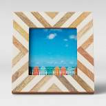 4" x 4" Resin and Wood Photo Frame - Opalhouse™