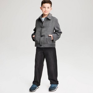 Boys' Faux Wool Overcoat - Cat & Jack™ Heather Gray S : Target