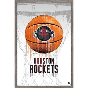 Trends International NBA Houston Rockets - Drip Basketball 21 Framed Wall Poster Prints - 1 of 4