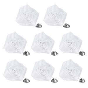 Unique Bargains Handmade Men Suits Formal Boutonnieres Wedding Corsage Lapel Pin Flower Brooch Butterfly Buckle 8 Pcs - 1 of 4