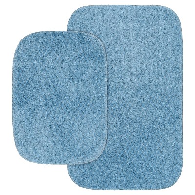 2pc Cabernet Nylon Washable Bath Rug Set - Garland