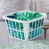 1.25bu Laundry Basket White - Brightroom™: Plastic Clothes Hamper with Built-In Handles, Medium Size, Portable Storage - image 3 of 4