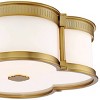 Minka Lavery Modern Ceiling Light Flush Mount Fixture 16 1/4" Liberty Gold LED Etched White Glass Shade for Bedroom Kitchen House - 3 of 3