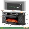 70" Bevel Farmhouse TV Stand with 36" 3-Sided Glass Fireplace - 4 of 4