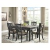 Set of 2 Tyler Creek Dining Upholstered Side Chair Brown/Black - Signature Design by Ashley: Farmhouse Style, Textured Finish - 4 of 4