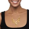 Ross-Simons Italian 18kt Gold Over Sterling Leaf Branch Necklace Size 18 - 2 of 4