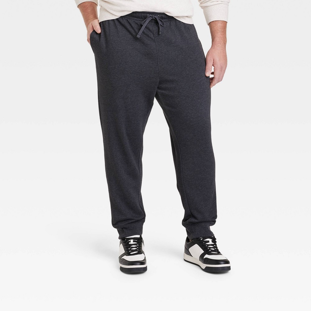 Men's Big & Tall Tapered Fleece Jogger Pants - Goodfellow & Co™ Charcoal Gray 3XL -  88374756
