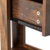 NicBex 15.75" Rattan Nightstand with 1 Drawer and Open Storage Bedside Table End Table for Living Room, Bedroom - 4 of 4