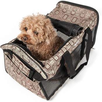 Pet Life Airline Approved 'Flightmax' Collapsible Pet Carrier Brown-M