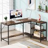 Tribesigns L Shaped Desk with Storage Shelves - 2 of 4