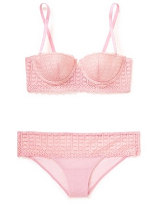 Adore Me Women's Nymphadora Balconette Bra 32A / Coral Blush Pink.