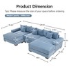 Christopher Knight Home Hodge 130" Oversized Corduroy 3-Seat U-Sectional Sofa with Ottoman - 3 of 4