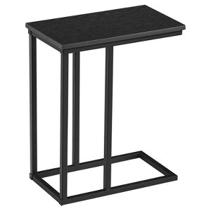 SUGIFT C-Shape End Table Wood and Metal Side Table - 1 of 4