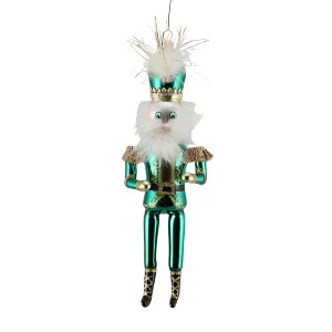 Italian Ornaments 9.0 Inch Grande Green Nutcracker Mgd Ornament Free-Blown Tree Ornaments - 1 of 1