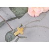 Natural Stone Cross Necklace Charm Cross Birthstone Pendant Quartz Healing Crystal Jewelry - 2 of 4