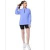BLUEMING Womens Sweatshirts Polo Neck Quater Zipper Sweatshirts Athletic Tops for Gym Yoga Fall Athleisure - 4 of 4