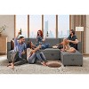 87" W 3 Seater Couch with Storage, Comfortable Sectional Couches and Sofas for Living Room Bedroom Office Small Space, Easy Assembly & Comfy Cushion - 2 of 4