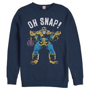Men's Marvel Thanos Retro Oh Snap Sweatshirt - 1 of 3