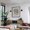 LNC Capensis 4.91-in W 1-Lights Matte Black and Polished Gold Globe Modern/Contemporary  Wall Lights - 2 of 4
