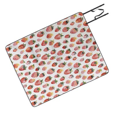 Ninola Design Strawberries Countryside Summer Picnic Blanket - Deny Designs