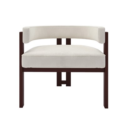 Ridstar 2 Set Modern Upholstered Armchair with Open Backrest For Living Room, Bedroom & Dining Room-Beige