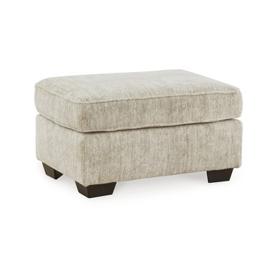 Signature Design by Ashley Contemporary Lonoke Ottoman, Parchment